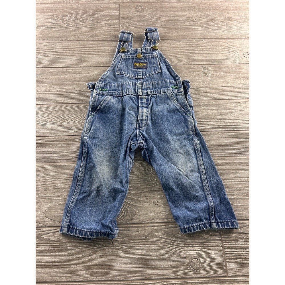 Vintage OSHKOSH B’Gosh Vestbak Toddler Blue Denim Jean Overalls